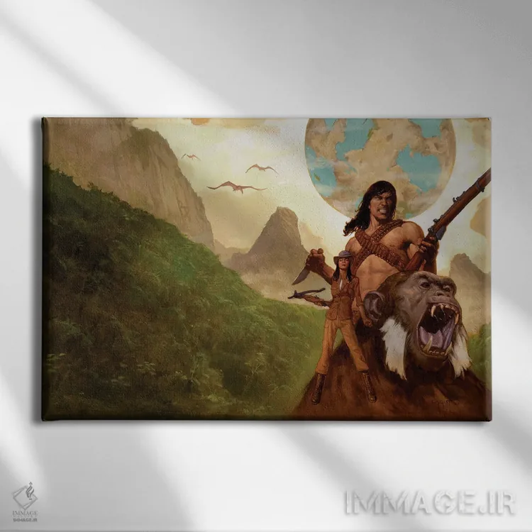 تابلو کوراک در هستهٔ زمین (رمان) اثر ای. ام. گیست - نمای روبهرو روی دیوار