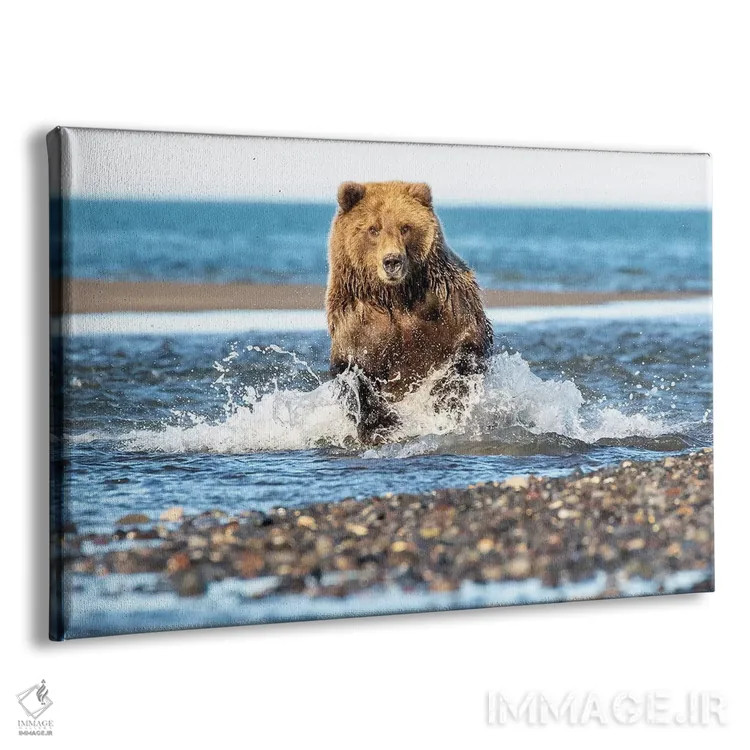 تابلو خرس ماهیگیر اثر اریک فیشر - نمای پرسپکتیو محصول