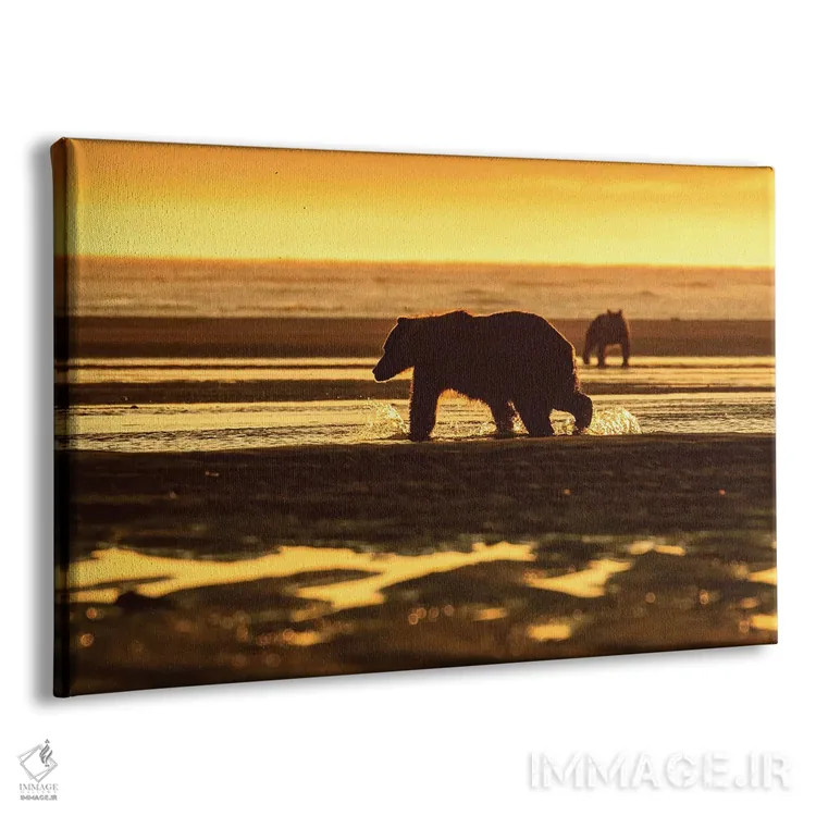 تابلو خرس طلایی اثر اریک فیشر - نمای پرسپکتیو محصول