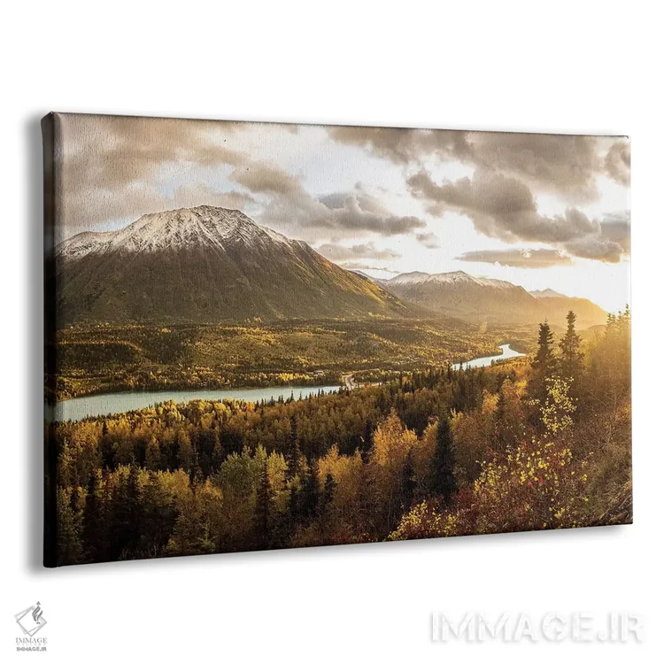 تابلو کوههای آلاسکا در پاییز اثر اریک فیشر - نمای پرسپکتیو محصول