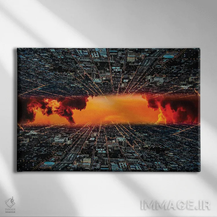 تابلو چشمانداز صبحگاهی اثر ایوان رودز - نمای روبهرو روی دیوار