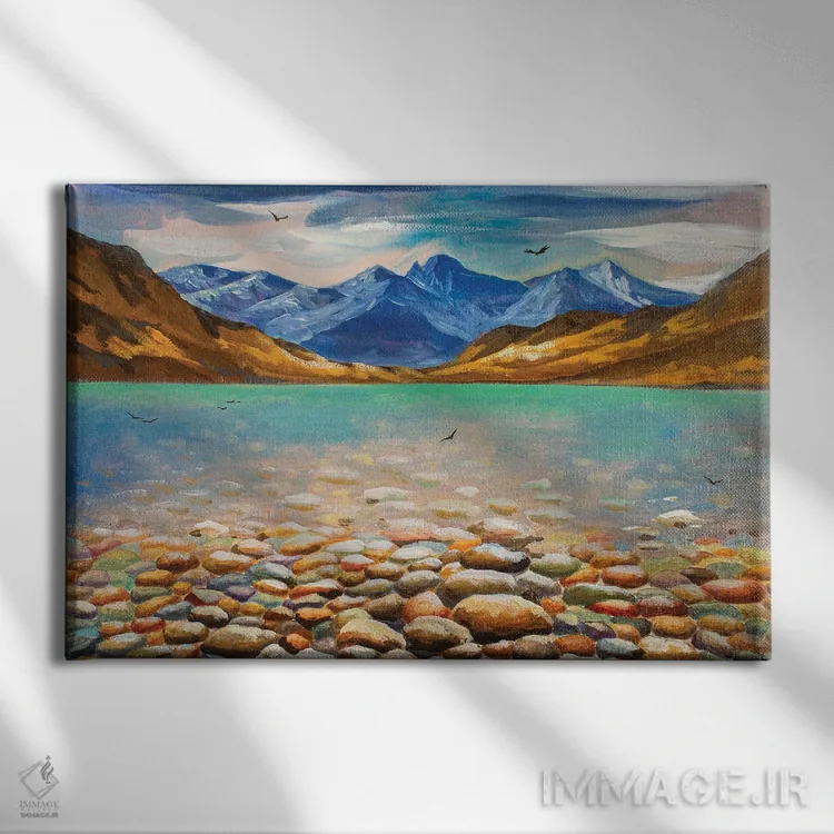 تابلو سنگها زیر آب اثر اوگنیا روسلیک - نمای روبهرو روی دیوار