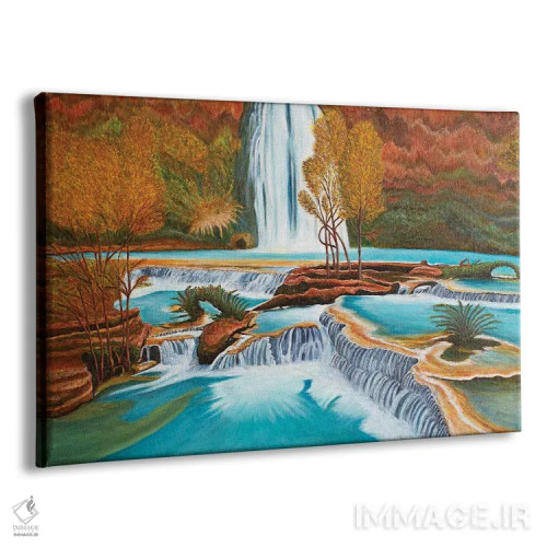 تابلو آبشار هاواسو اثر اوگنیا روسلیک - نمای پرسپکتیو محصول