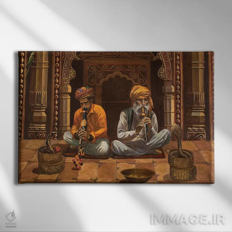 تابلو مارگیرها اثر اوگنیا روسلیک - نمای روبهرو روی دیوار