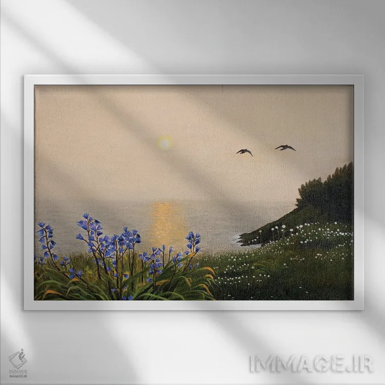 تابلو آرامگاه (ایدیل، منظره آرمانی) اثر اوگنیا روسلیک - نمای قابدار سفید