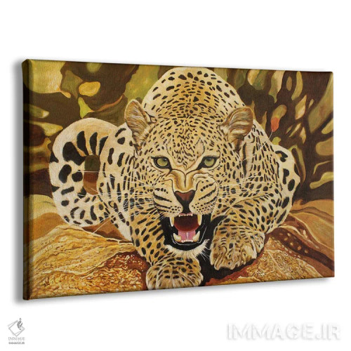 تابلو پلنگ اثر اوگنیا روسلیک - نمای پرسپکتیو محصول