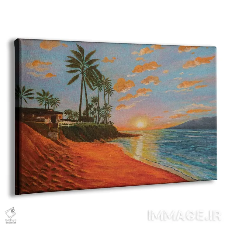 تابلو غروب در جمهوری دومینیکن I اثر اوگنیا روسلیک - نمای پرسپکتیو محصول