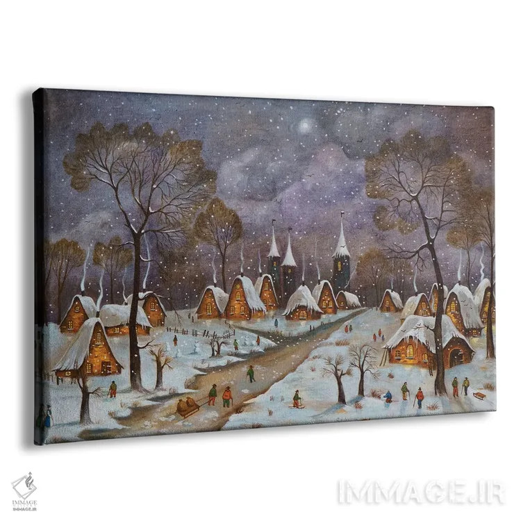 تابلو دهکده هلندی I اثر اوگنیا روسلیک - نمای پرسپکتیو محصول