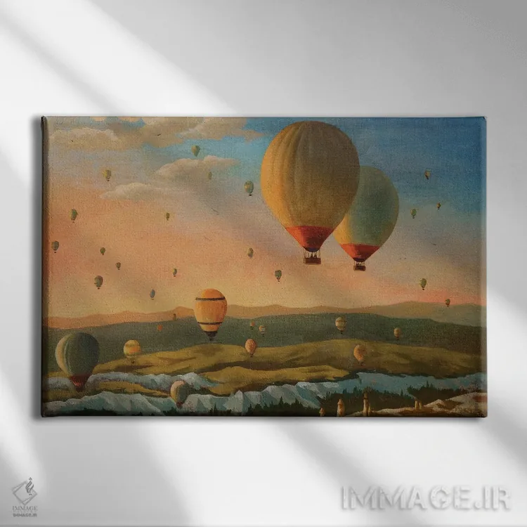 تابلو بادکنکها I اثر اوگنیا روسلیک - نمای روبهرو روی دیوار