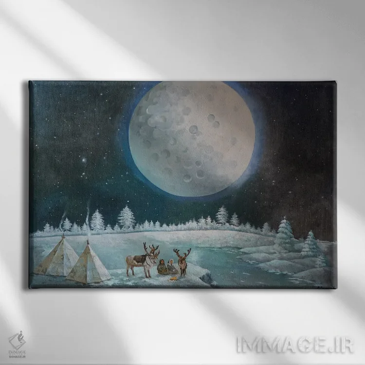 تابلو ماه II اثر اوگنیا روسلیک - نمای روبهرو روی دیوار