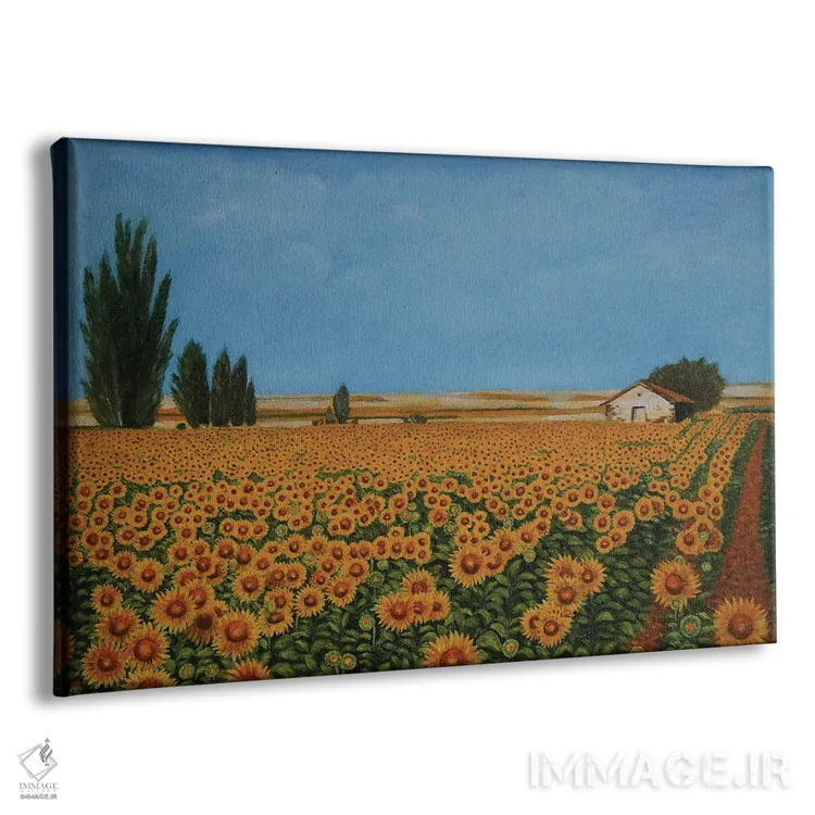 تابلو گلهای آفتابگردان I اثر اوگنیا روسلیک - نمای پرسپکتیو محصول