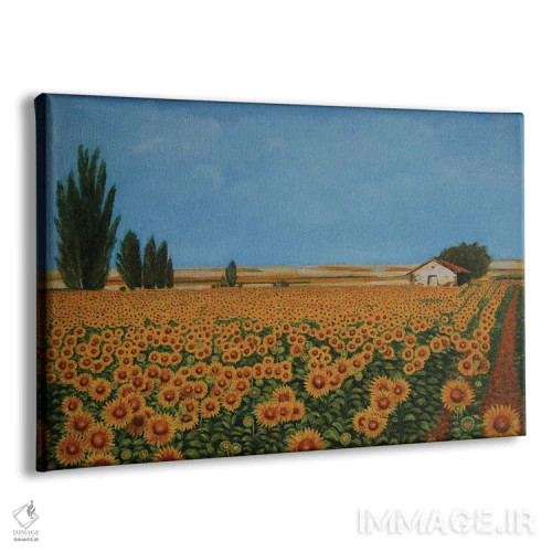 تابلو گلهای آفتابگردان I اثر اوگنیا روسلیک - نمای پرسپکتیو محصول