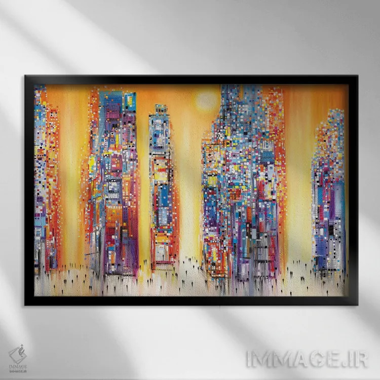 تابلو غروب اثر اکاترینا ارمیلکینا - نمای قابدار مشکی