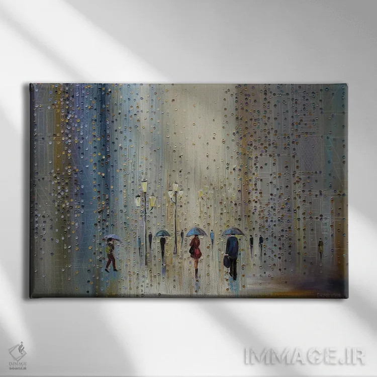تابلو زیر آسمان بارانی اثر اکاترینا ارمیلکینا - نمای روبهرو روی دیوار