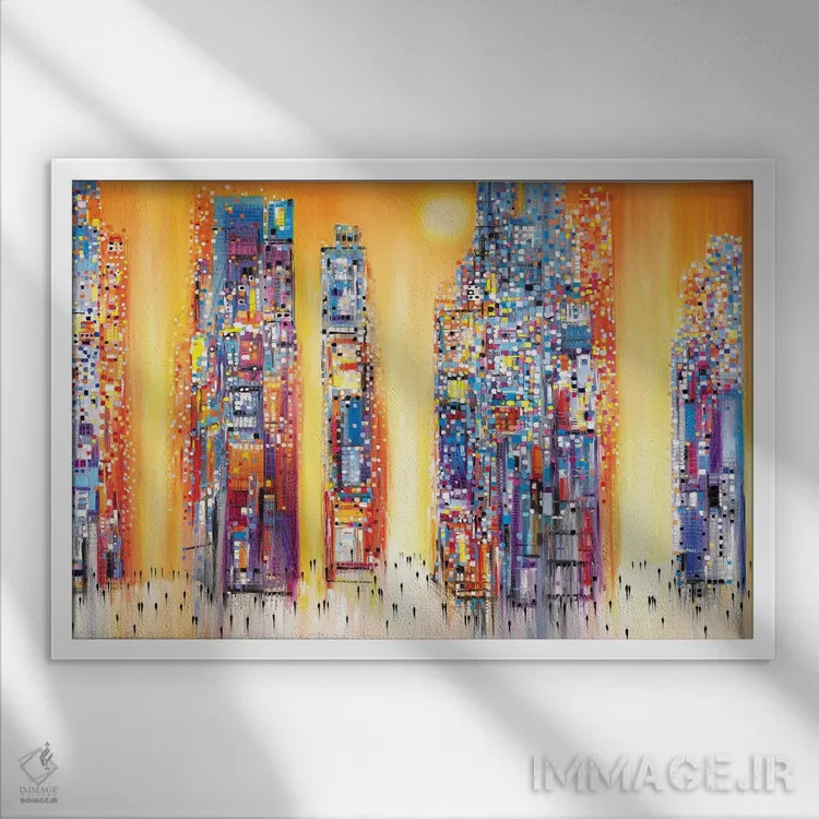 تابلو غروب اثر اکاترینا ارمیلکینا - نمای قابدار سفید