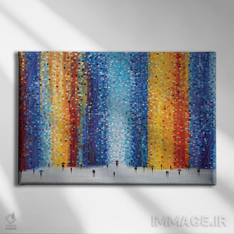 تابلو شب بارانی اثر اکاترینا ارمیلکینا - نمای روبهرو روی دیوار