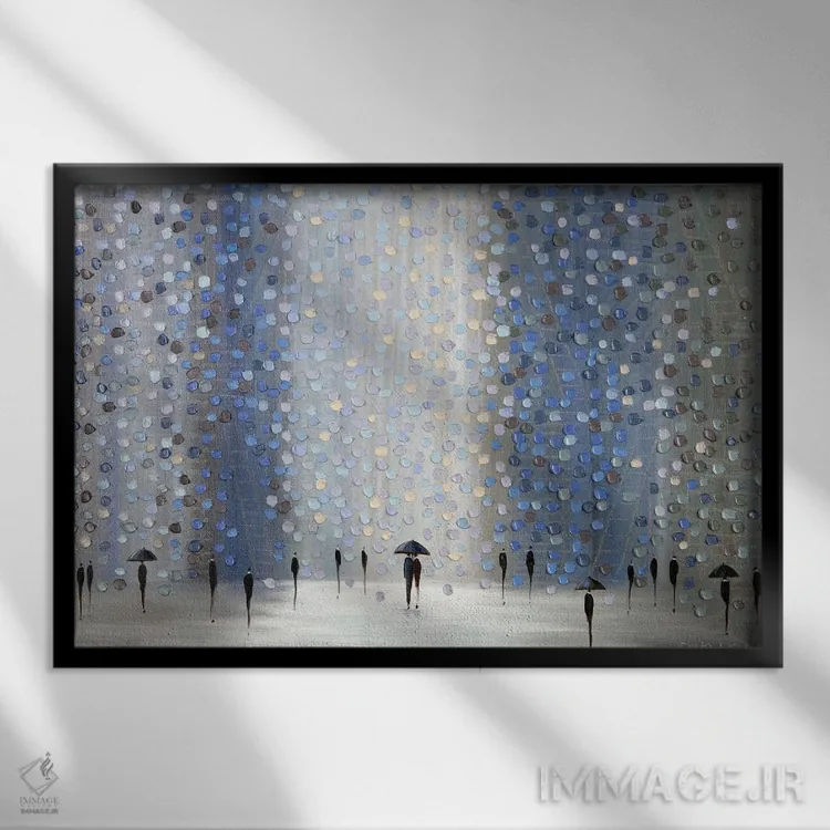 تابلو صبح بارانی اثر اکاترینا ارمیلکینا - نمای قابدار مشکی