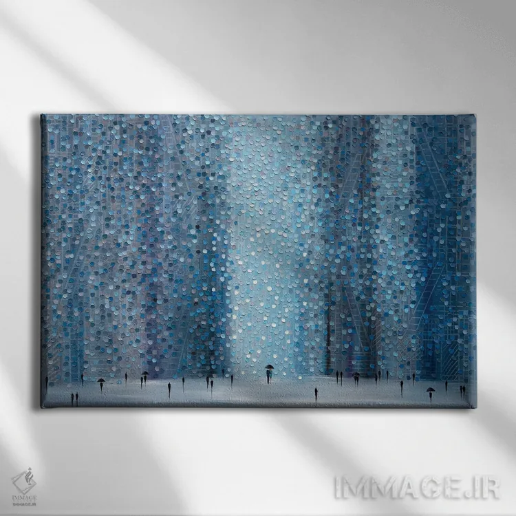 تابلو باران و تو اثر اکاترینا ارمیلکینا - نمای روبهرو روی دیوار