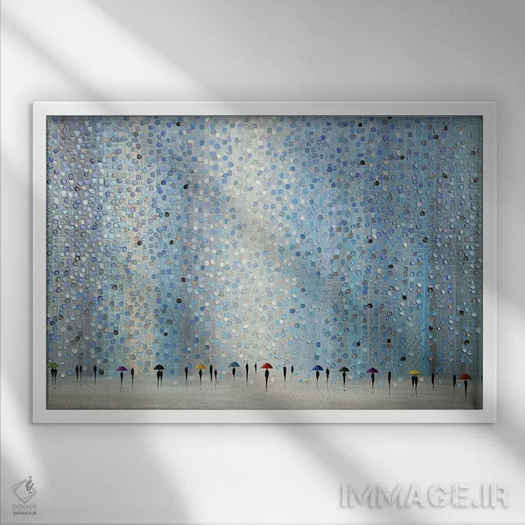 تابلو چترهای کوچک اثر اکاترینا ارمیلکینا - نمای قابدار سفید