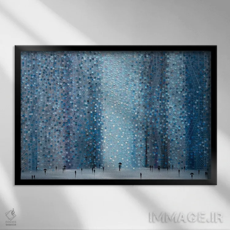 تابلو باران و تو اثر اکاترینا ارمیلکینا - نمای قابدار مشکی
