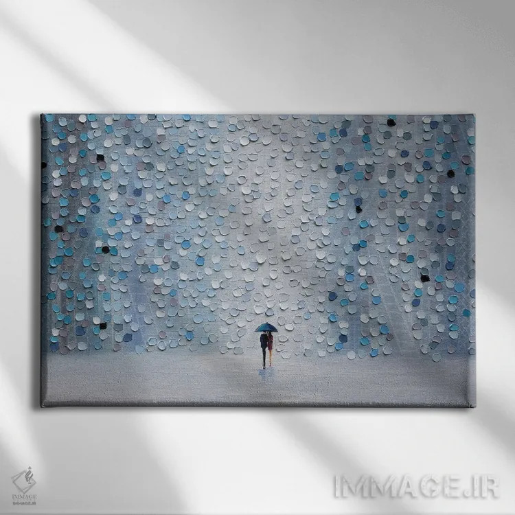 تابلو رویابینی زیر باران اثر اکاترینا ارمیلکینا - نمای روبهرو روی دیوار