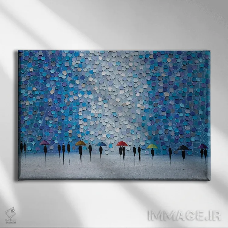تابلو چترهای عاشقانه اثر اکاترینا ارمیلکینا - نمای روبهرو روی دیوار