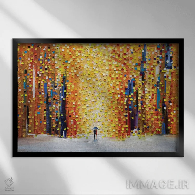 تابلو احساسات غروب اثر اکاترینا ارمیلکینا - نمای قابدار مشکی