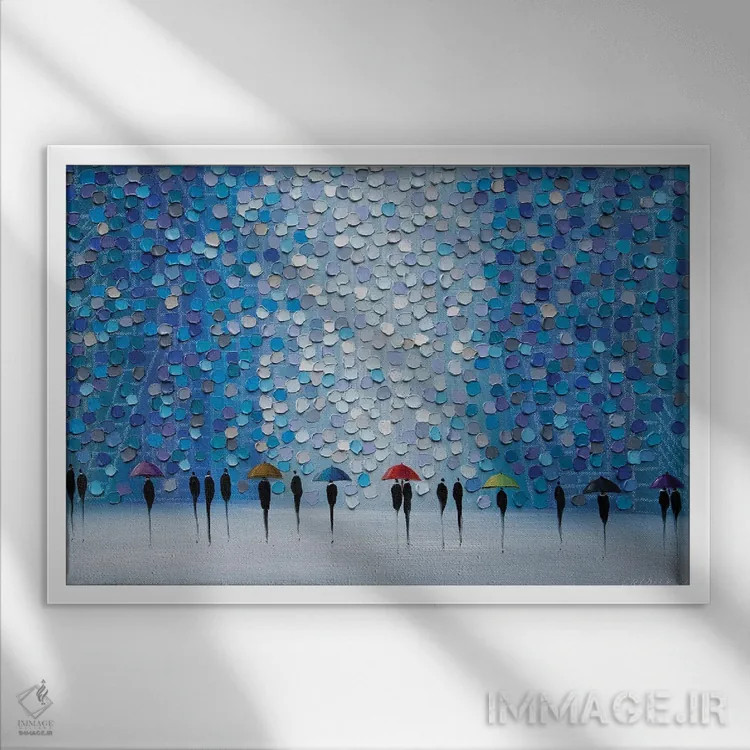 تابلو چترهای عاشقانه اثر اکاترینا ارمیلکینا - نمای قابدار سفید
