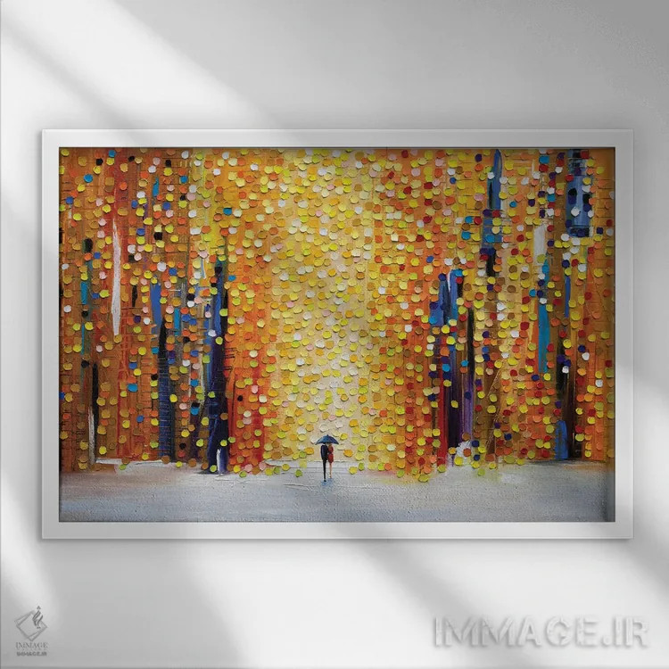 تابلو احساسات غروب اثر اکاترینا ارمیلکینا - نمای قابدار سفید