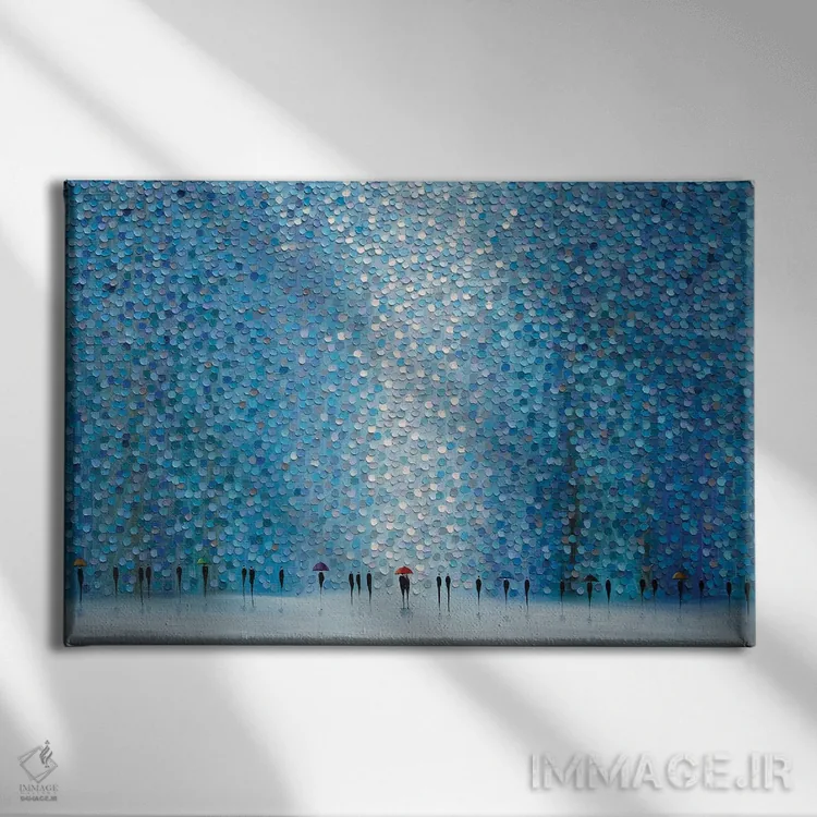 تابلو چترها اثر اکاترینا ارمیلکینا - نمای روبهرو روی دیوار