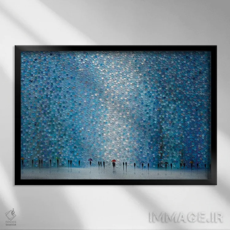تابلو چترها اثر اکاترینا ارمیلکینا - نمای قابدار مشکی