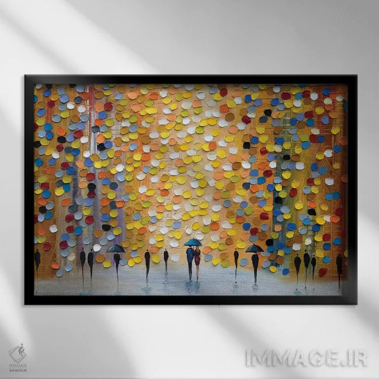 تابلو باران دلنشین اثر اکاترینا ارمیلکینا - نمای قابدار مشکی