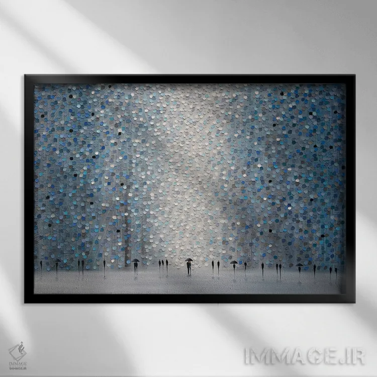 تابلو باران مهتابی اثر اکاترینا ارمیلکینا - نمای قابدار مشکی