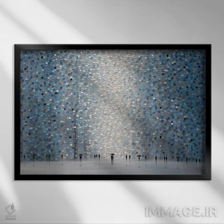 تابلو باران مهتابی اثر اکاترینا ارمیلکینا - نمای قابدار مشکی
