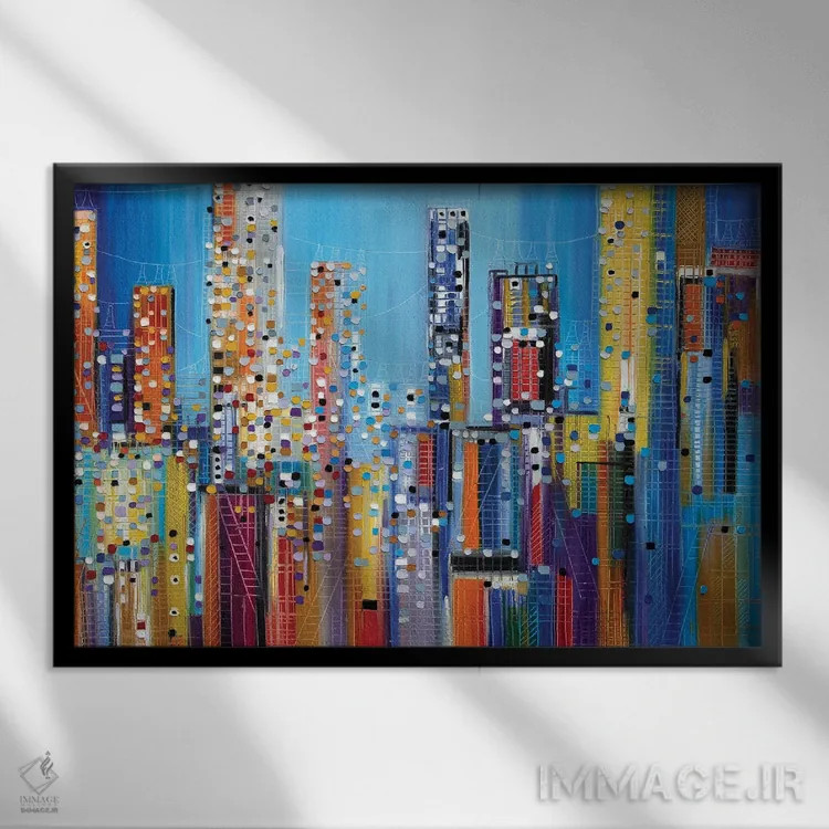 تابلو مرکز شهر اثر اکاترینا ارمیلکینا - نمای قابدار مشکی