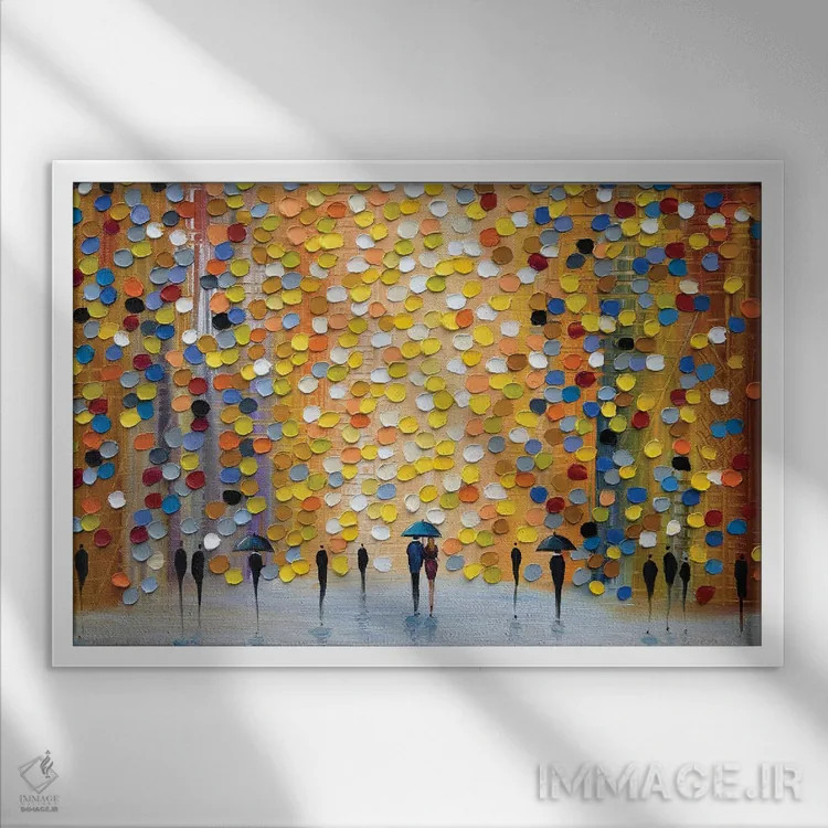 تابلو باران دلنشین اثر اکاترینا ارمیلکینا - نمای قابدار سفید