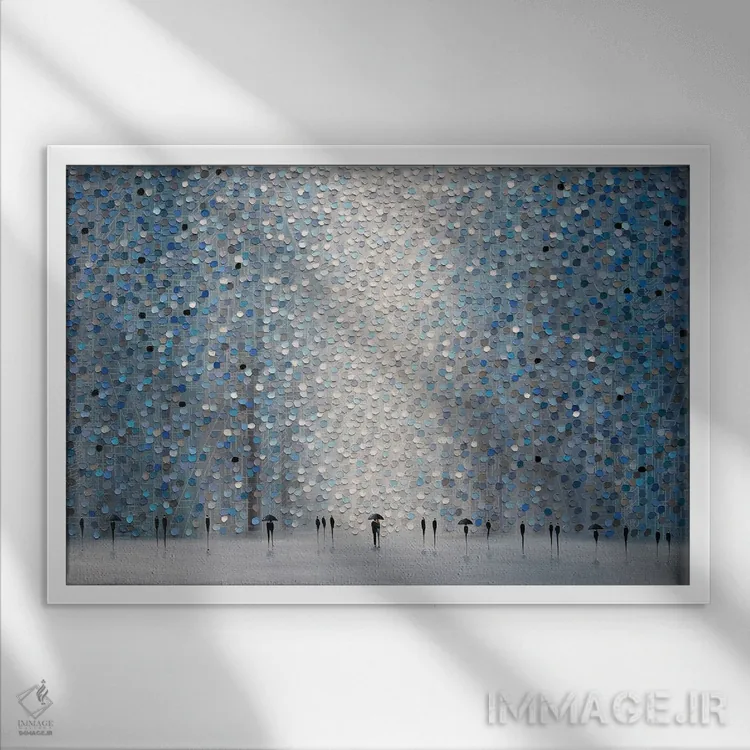 تابلو باران مهتابی اثر اکاترینا ارمیلکینا - نمای قابدار سفید
