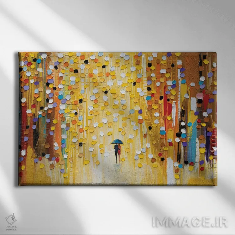 تابلو غروب داغ اثر اکاترینا ارمیلکینا - نمای روبهرو روی دیوار