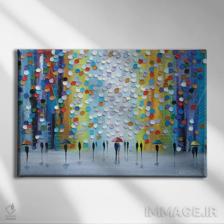تابلو خیال بارانی اثر اکاترینا ارمیلکینا - نمای روبهرو روی دیوار