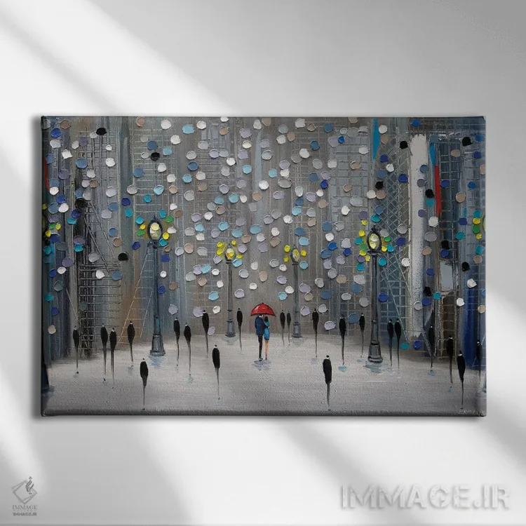 تابلو پارک شهری شبانه اثر اکاترینا ارمیلکینا - نمای روبهرو روی دیوار