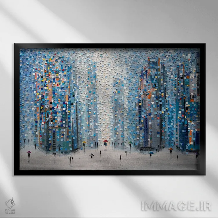 تابلو رویاهای کلانشهری اثر اکاترینا ارمیلکینا - نمای قابدار مشکی