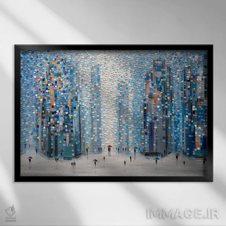 تابلو رویاهای کلانشهری اثر اکاترینا ارمیلکینا - نمای قابدار مشکی