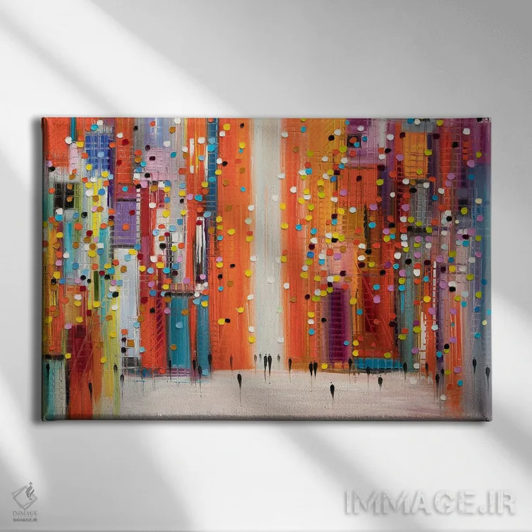 تابلو آسمان سرخ هنگام صبح اثر اکاترینا ارمیلکینا - نمای روبهرو روی دیوار