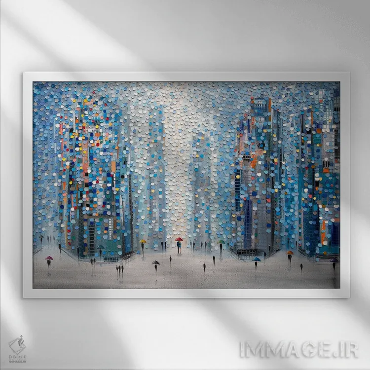 تابلو رویاهای کلانشهری اثر اکاترینا ارمیلکینا - نمای قابدار سفید