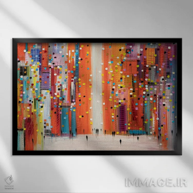 تابلو آسمان سرخ هنگام صبح اثر اکاترینا ارمیلکینا - نمای قابدار مشکی