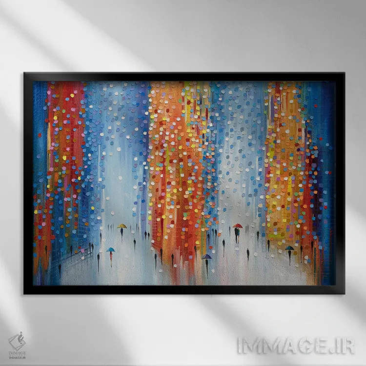 تابلو انعکاسهای روز بارانی اثر اکاترینا ارمیلکینا - نمای قابدار مشکی