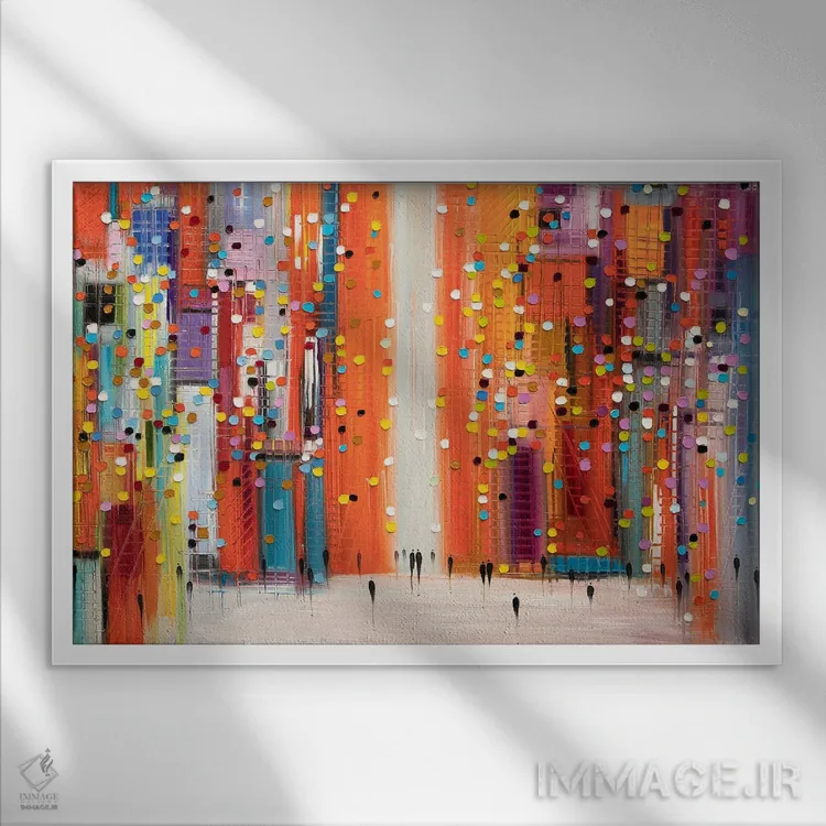 تابلو آسمان سرخ هنگام صبح اثر اکاترینا ارمیلکینا - نمای قابدار سفید