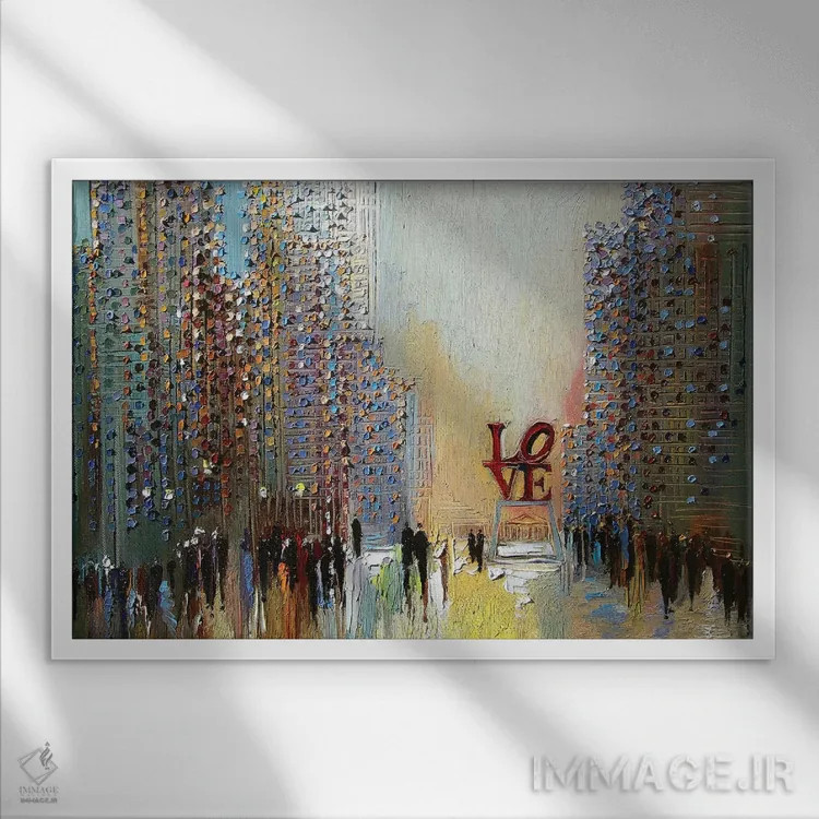تابلو عشق اثر اکاترینا ارمیلکینا - نمای قابدار سفید