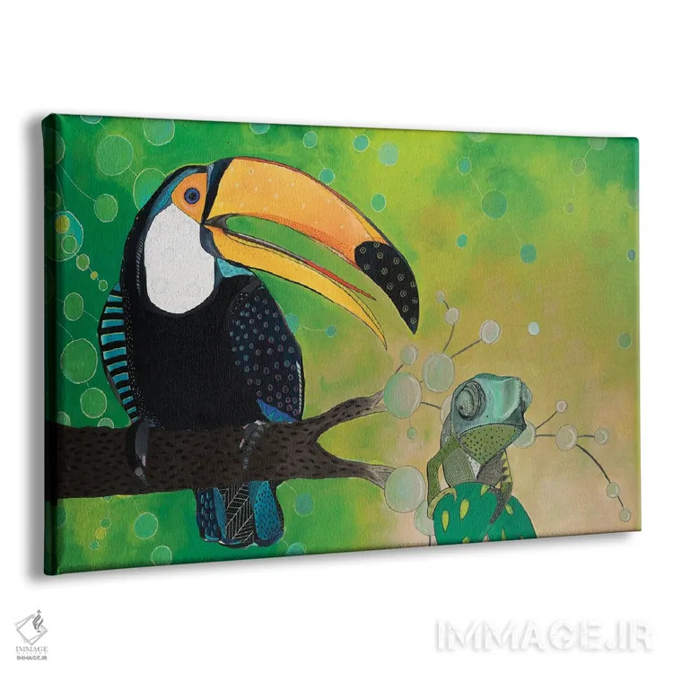 تابلو توکان و آفتابپرست اثر امیلی رید - نمای پرسپکتیو محصول