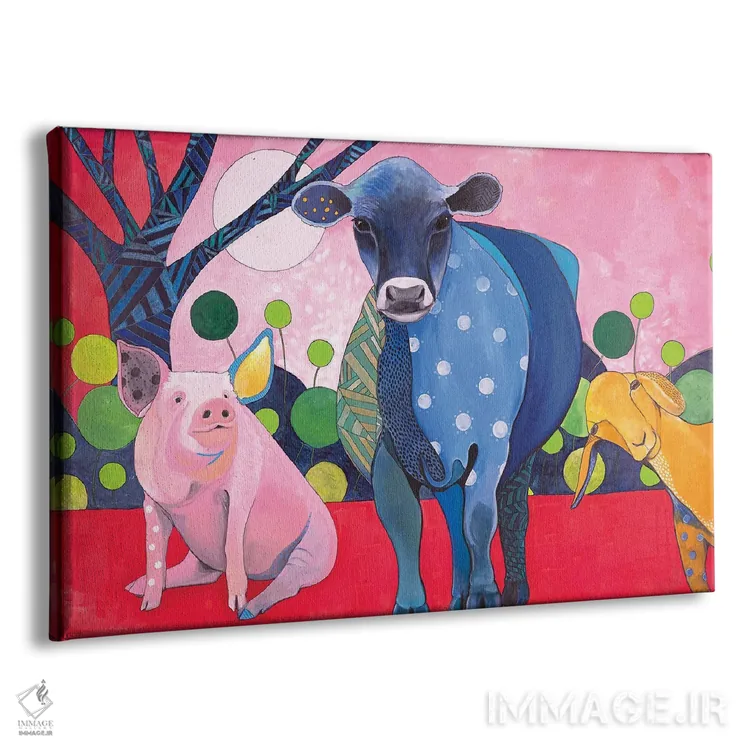 تابلو تیم حیوانات مزرعه اثر امیلی رید - نمای پرسپکتیو محصول